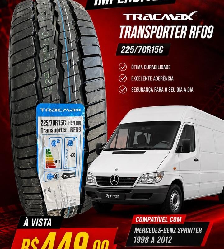 Pneu Carga 225/70r15c 112/110r Tracmax Transporter 8PR