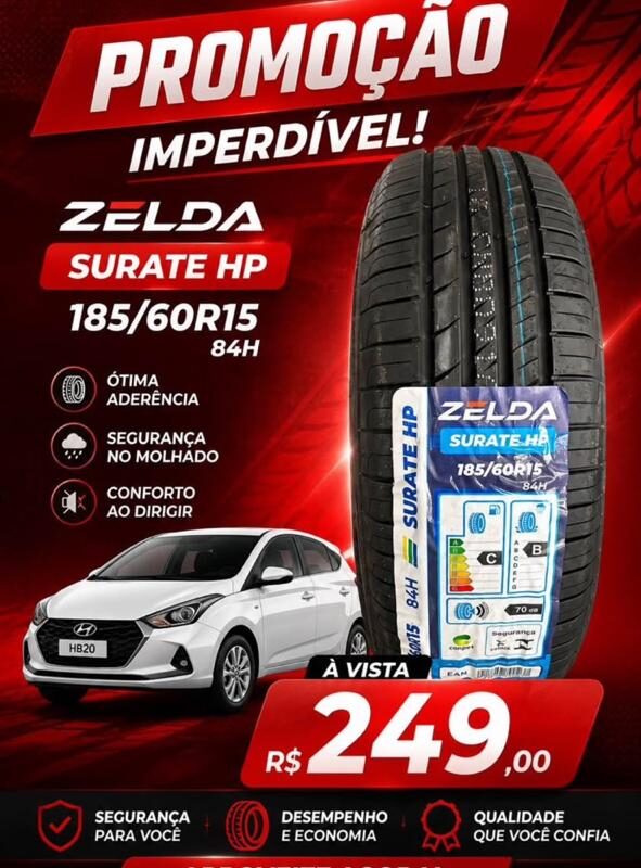 Pneu 185/60r15 Zelda Surate Hp 84h