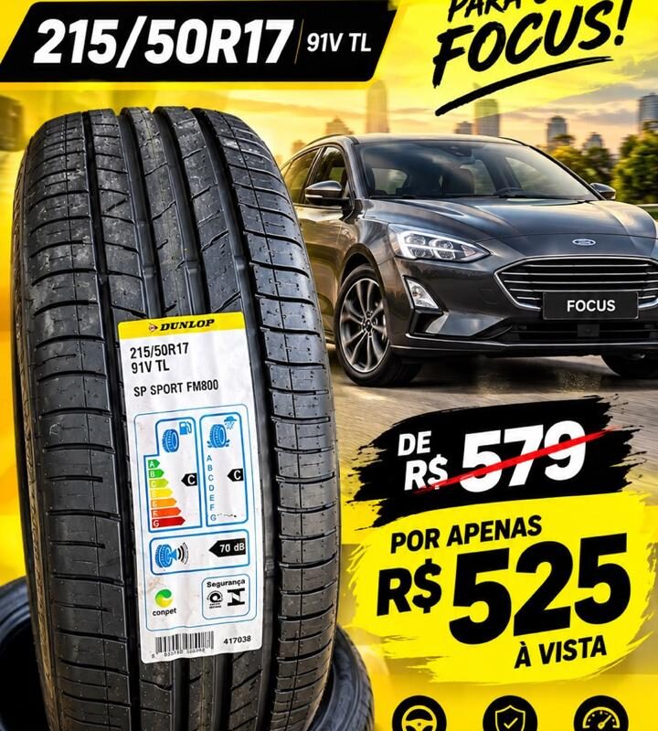 Pneu 215/50r17 91v Dunlop Sp Sport Fm800