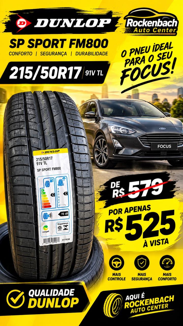 Pneu 215/50r17 91v Dunlop Sp Sport Fm800