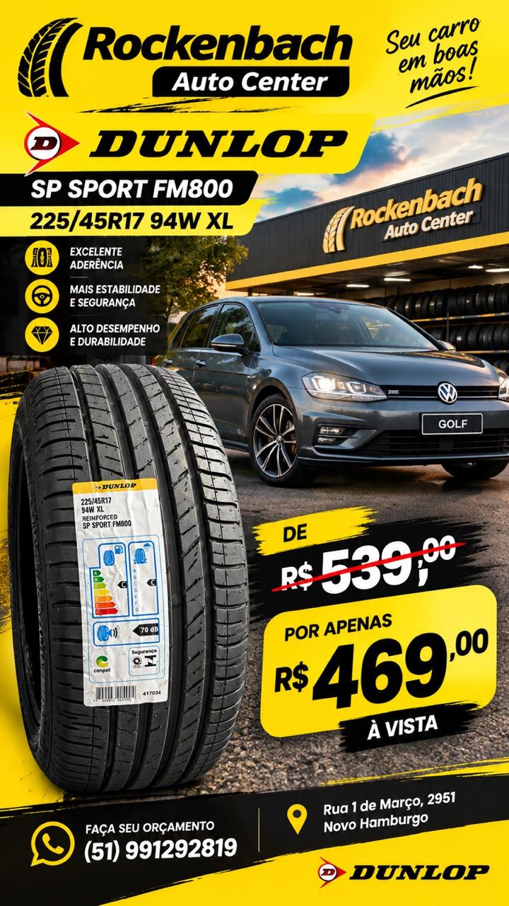 Pneu 225/45r17 Dunlop Sp Sport Fm800 94W